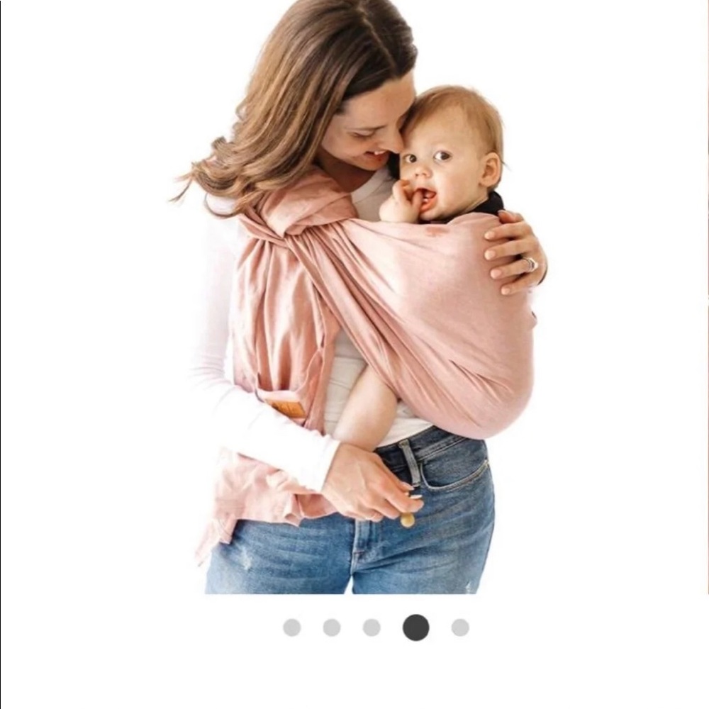 Kyte Baby Ring Sling 100% Linen Baby Carrier Pink